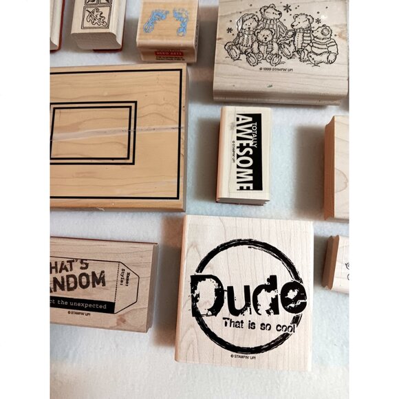 Large lot rubber stamps scrapbooks crafts cards 42 various READ - Picture 11 of 12